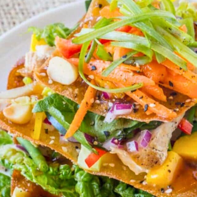Salad ingredients on a plate