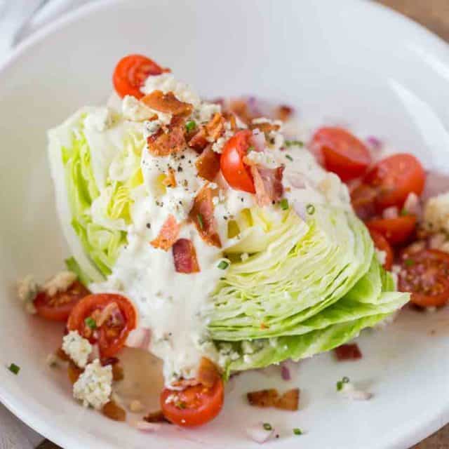 Wedge Salad with Blue Cheese Dressing