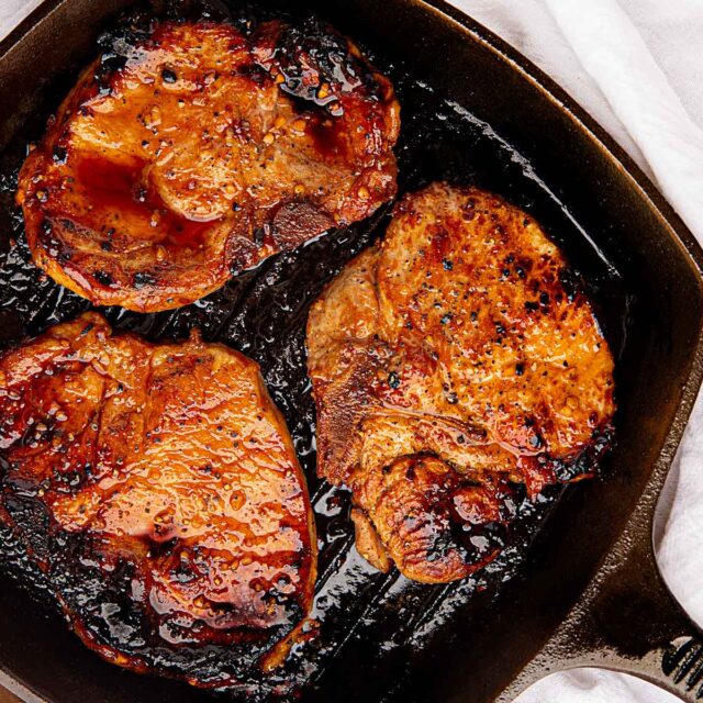 Pork in pan